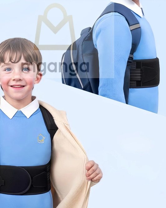Nuevo Corrector de postura de espalda para niños, soporte ajustable para la parte superior de la espalda, soporte de soporte para clavícula para la cifosis torácica, mejora el deslizamiento